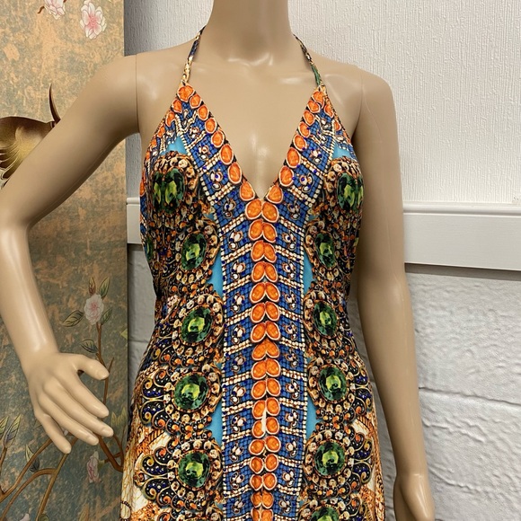 Venus Boho Colorful Hi-low Backless Dress - Picture 2 of 7